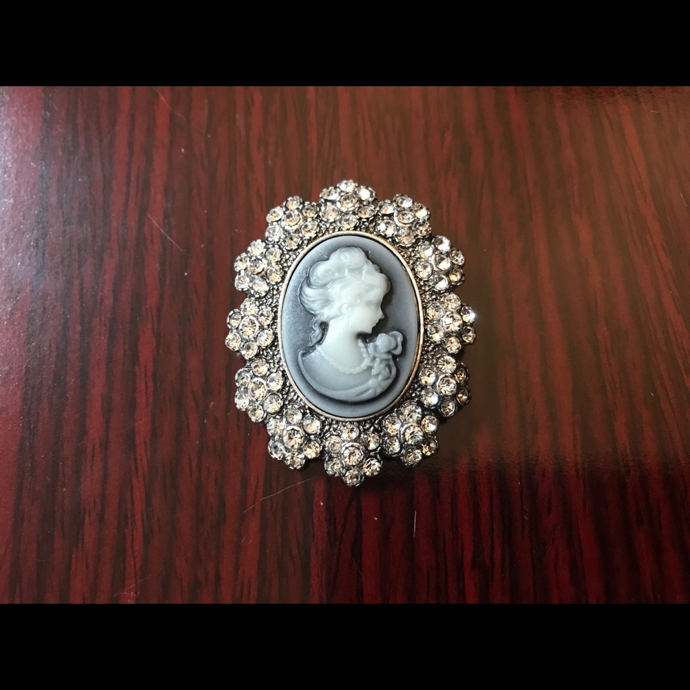 Gorgeous Crystal Cameo Brooch! - Picture 4 of 6